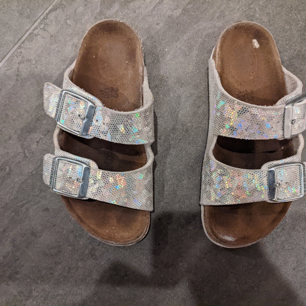 Kids Birkenstocks silver